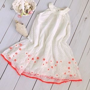 NWOT Cotton Lace Overlay Swing Dress